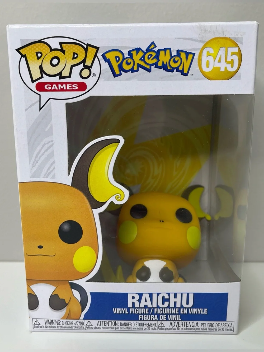 Funko Pop! Vinyl Figure: Pokemon Raichu #645 *Missing Interior Plastic Protector